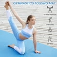 thumbnail image 7 of BalanceFrom 4-Panel All-Purpose Folding Gymnastics Workout Mat, 10' x 4' x 2", Light Blue, 7 of 7