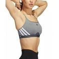 thumbnail image 2 of Adidas DARK GREY HEATHER Training Light Support 3 Stripe Bra, US A-C/Medium, 2 of 4