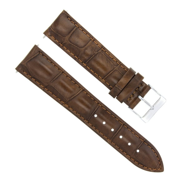 18MM GENUINE LEATHER WATCH STRAP BAND FOR MOVADO WATCH LIGHT BROWN