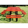 thumbnail image 3 of LifeYard 46" Steel Square Picnic Table,Expanded, Metal Outdoor Table (Red), 3 of 5