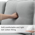 thumbnail image 4 of 104" 4-Seater Modern Linen Fabric Sofa with Armrest Pockets and 4 Pillows,Minimalist Style Couch for Living Room, Apartment, Office, 4 of 15