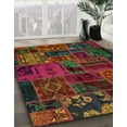thumbnail image 3 of Ahgly Company Machine Washable Indoor Rectangle Abstract Red Brown Area Rugs, 7' x 10', 3 of 7