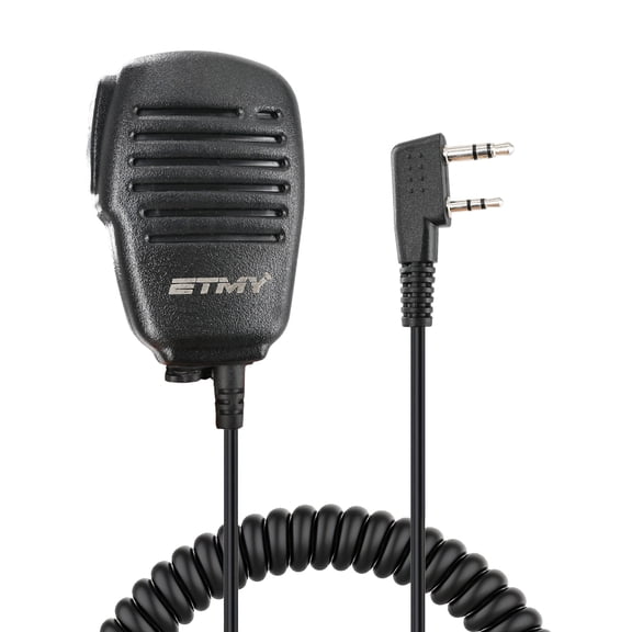 ETMY MH400 Radio Microphone with Noise-Reducing Shoulder Mic with 2-Pin K Connector