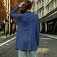 thumbnail image 6 of Rrxhxhs Lightweight Cardigans for Women Solid Color Open Front Long Sleeve Soft Jersey Knit Sweater Cover Up with Pockets,Blue,XL, 6 of 9