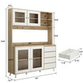 thumbnail image 5 of KULAGAGA Buffet Cabinet Sideboard with 4 Drawers, Microwave Storage Cabinet for Dining Room Kitchen, Brown, 5 of 7