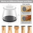 thumbnail image 2 of MET 24PCS Upgraded Silicone Chair Leg Floor Protectors for Hardwood Floors, Furniture Sliders for Chair Legs, Felt Bottom Furniture Pads, Anti-Slip Round&Square Cap Covers to Scratch and Reduce Noise, 2 of 13