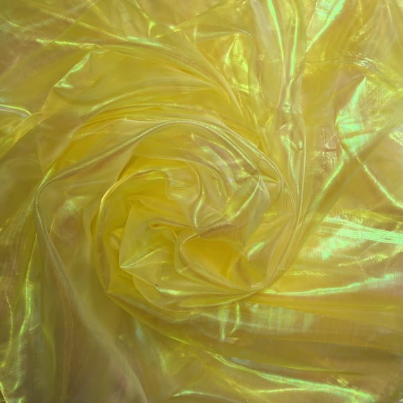 Tela de organza amarilla iridiscente de 10 m para bodas y Halloween