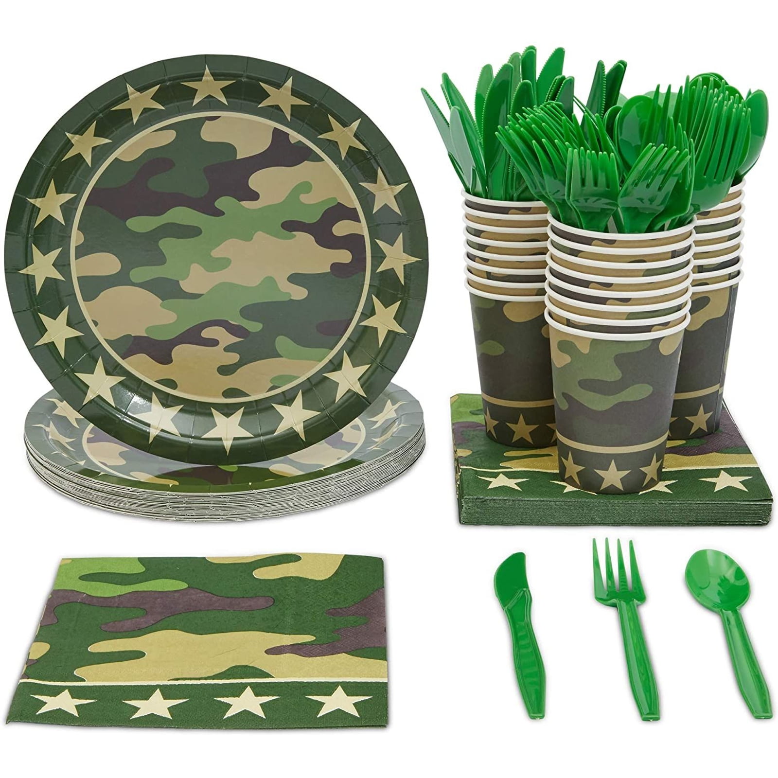 PINK HUNTING CAMO Birthday Party Supply Kit w/ Plates,Napkins & Cups 