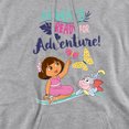 thumbnail image 2 of Popfunk Dora The Explorer Always Ready For Adventure Adult Pull-Over Hoodie, Athletic Heather, Small, 2 of 5