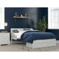 thumbnail image 2 of Bowery Hill Modern Wood Full Bed with Foot Drawer & Slat Kit in White, 2 of 5