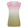 thumbnail image 5 of Brnmxoke Workout Tank Tops for Women 2024 Summer Casual Sleeveless Basic Cami Top Trendy Gradient Color Print Loose Blouses Soft Comfy Shirt, 5 of 5