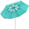 7' Beach Umbrella,Portable Patio Umbrella with Sand Achor & Tilt Aluminum Pole,UV 50+ Protection Sun Shelter for Patio Table Backyard Outdoor Activities