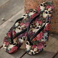thumbnail image 2 of Chririnla Women's Flower Skull Print Flip Flops Lightweight Soft Footbed Casual Thong Sandals Comfortable Fashion Slip On Bathroom Beach Flats Slippers, 2 of 7