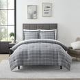 thumbnail image 1 of Set de edredón Sweet Home Collection Twin Grey Plaid, 1 of 6
