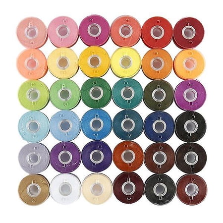 36 Pcs/set Bobbins And Sewing Thread With Case And Soft Measuring Tapes ...