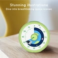 thumbnail image 5 of Pomodoro Timer Planet Rocket - 60-Minute Visual Countdown Timer for Kids with Cosmic Rocket Design – Silent, Blue, 5 of 8