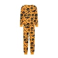 thumbnail image 5 of HTHLVMD Family Matching Sleep Set, Yellow Halloween Pjs, Long Sleeve Loungewear, Seasonal Loungewear, Jack O Lantern Pajamas, Funny Halloween Pajamas Family Button Up 2 Piece Pajama Set Sleepwear, L, 5 of 6
