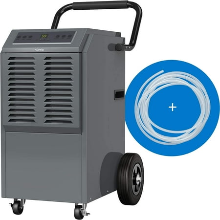 

hOmeLabs Commercial Dehumidifier - 140 PPD Capacity Dehumidifying Machine with Drain Hose Pump and Washable Filter - Portable for Basements Industrial Spaces and Large Commercial Areas