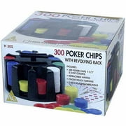 300 Poker Chips with Revolving Rack by John N. Hansen Co.