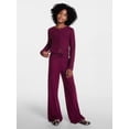 thumbnail image 2 of Weekend Academy Girls Long Sleeve Ribbed Button Front Top, Sizes 4-18, 2 of 5