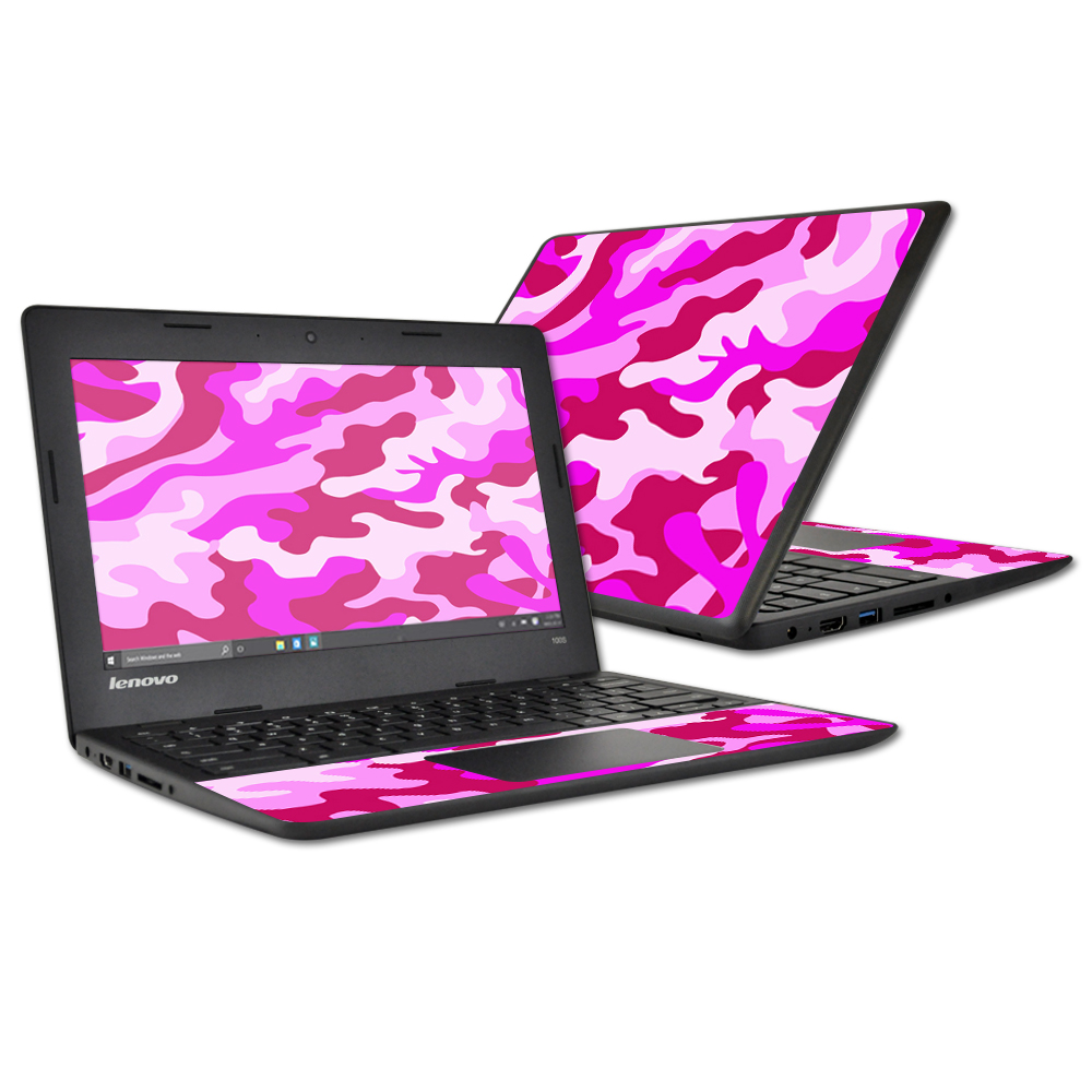 Skin Decal Wrap for Lenovo 100s Chromebook Pink Camo