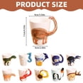 thumbnail image 3 of HAOMONZEN Cute Animal Water Cup Creative 3D Painted Mug Cute Cartoon Animal Pattern Ceramic Material 400ml Motivational for Snack Bathroom Lightweight & Leakproof for Party, Travel, Event Sale, 3 of 9