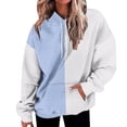 thumbnail image 2 of XMMSWDLA Women's Tie Dye Color Block Hoodies Long Sleeve Drawstring Pullover Oversized Comfy Casual 2024 Fall Clothes, 2 of 5