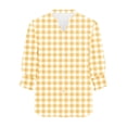 thumbnail image 6 of Pounoo Womens Classic Plaid Tops 3/4 Sleeve V Neck Button Up Relaxed Fit Blouses Breathable Office Casual Spring Summer Outfits Gift, 6 of 7