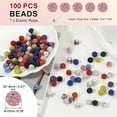 thumbnail image 2 of Uxcell Rhinestone Beads for Jewelry Making, Sparkle Crystal Clay Beads Pink, 2 of 7