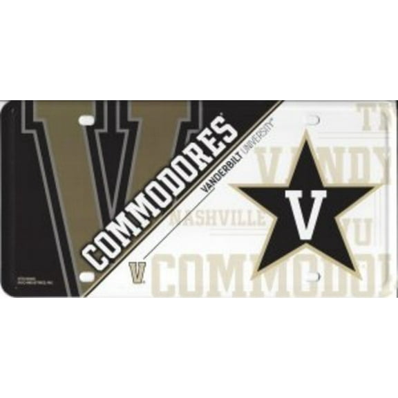 Vanderbilt University Commodores Metal License Plate