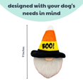 thumbnail image 3 of Huxley & Kent Divertido juguete para perro de Halloween con chirriador, juguetes de peluche para perros pequeños, medianos y grandes, animal de peluche suave para jugar y buscar en interiores, gnomo d, 3 of 5