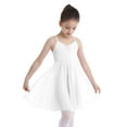 thumbnail image 2 of HULIJA Kids Girls Classic Spaghetti Straps Ballet Dance Dress Training Costume White 5-6, 2 of 7