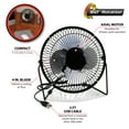 thumbnail image 4 of Performance Tool W1663 6-Inch Blade (Powerful Airflow, Low Noise, Metal Design, USB Powered, Personal Table Fan, Mini Cooling Fan, Small Desk Fan, Quiet Office Fan), 1 Pack, 4 of 6