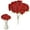 Red/bunch, variant on Flowers Artificial Flower Set, Full Blooms, Ideal for Eye-Catching Vase Arrangements, Home Centerpieces & Indoor Holiday Decor Pink-Green