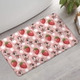 thumbnail image 2 of Pink Cow Strawberry Hat Pattern Bathroom Rugs Mat,Non Slip Microfiber Bathroom Rug,Rubber Backing,Soft Bathroom Mats for Bathroom Floor,Tub and Shower,17x30in(43x75cm), 2 of 5