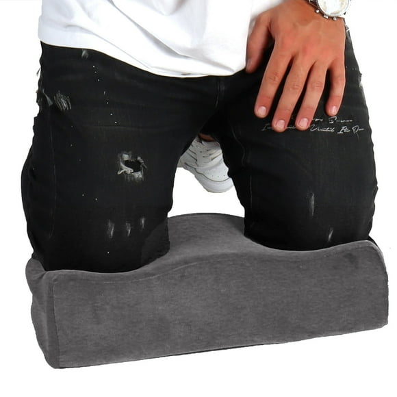 Kneeling Pad Comfort Memory Foam - Extra Thick Knee Cushion (Grey)