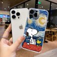 thumbnail image 4 of Cute Snoopy Anime Cartoon Transparent Phone Case For iPhone 15 14 13 12 11 Pro Max Xr Xs Max 8Plus Case A For iPhone 12 ProMax, 4 of 5