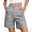 8# Light Gray, variant on Linen Shorts for Women Summer Plus Size Bermuda High Waist Work Button Wide Leg Khaki Short Twill Chino Casual Ladies Trouser With Pocket 5" Inseam