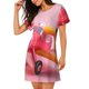 thumbnail image 2 of Disketp Colorful Cartoon Biplane para Camisón Corto de Manga Corta para Mujeres, Camisón Cómodo con Escote Redondo, Bonito y Confortable, 2 of 6