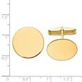 thumbnail image 2 of 14k Yellow Gold Mens Circular Cuff Links Link Collar Stay   For Dad Mens  For Him, 2 of 6