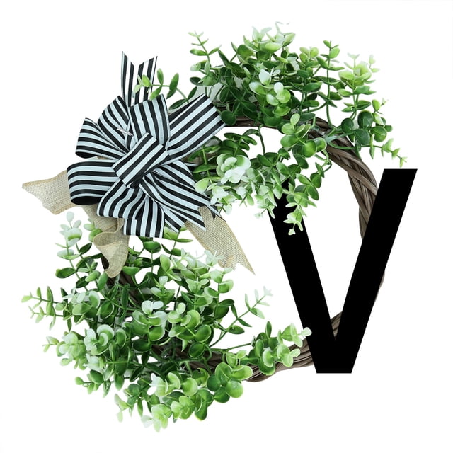 Unique Last Name Front Door Year Round Welcome Sign Garland Farmhouse Spring All Seasons Outdoor Hanger