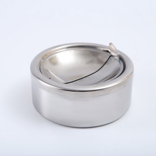 Cenicero para exteriores con tapa, juegos de ceniceros de acero inoxidable con tapa abatible para hierba, ceniceros de Metal a prueba de viento para cigarrillos, humo
