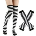 thumbnail image 1 of Bas Rayés pour Femmes, Chaussettes Hautes, Chaussettes d'Halloween, 1 of 3