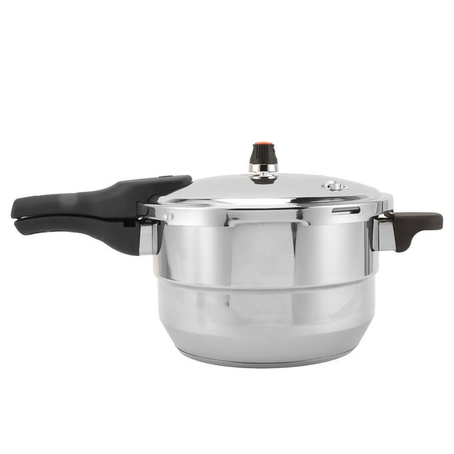 Pressure Canner, Stainless Steel Aluminum Polished Multifunctional Pressure Pot with Steaming Rack for Electric Gas Induction