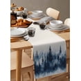 thumbnail image 6 of nqOlkjepod Spring Blue Forest Table Runner 48 Inches Long Farmhouse Dress Scarves, Watercolor Tree Abstract Art Dining Tablerunner for Coffee Table/Kitchen Island/Party Décor, 13" x 48", 6 of 8