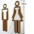 thumbnail image 3 of Letrero para puerta de baño Sunnimix para hombres y mujeres Plástico ABS, 3 of 8
