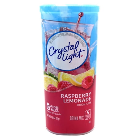 Crystal Light Raspberry Lemonade, 12-Quart 1.8-Ounce Canister (Pack Of 2)