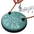 thumbnail image 2 of Instrumentos Percusión Rain Chime 6 Pulgadas Con Tambor Mazos para Libros Música, 2 of 9