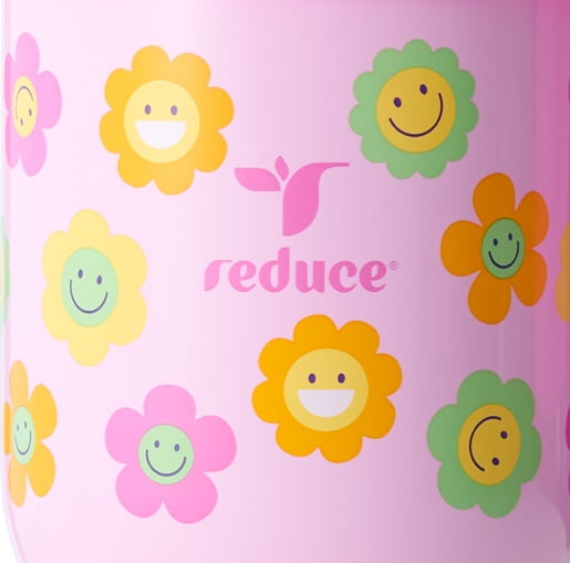 (3 pack) Reduce Coldee Kids Insulated Tumbler with Straw, 18oz Stainless Steel Spill-Proof Cup with Handle, Smiles
