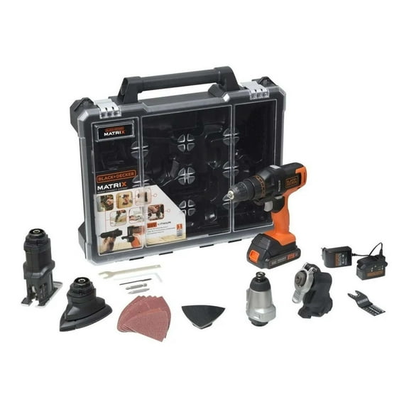 Taladro Matrix Black & Decker Kit 6 En 1 Multi Herramienta 20v MTX20K6A
